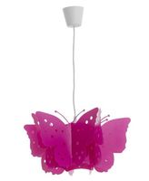 LAMPA ŻYRANDOL BUTTERFLY RÓŻOWY 40CM E27 MAŁEJ DZIEWCZYNKI