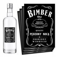 Naklejki na butelki Wódkę urodzinową na urodziny alkohol wino bimber - 8szt
