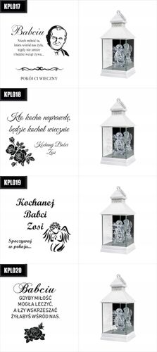 ZNICZ LAMPION aniołek LED grawer Rocznica Śmierci na Arena.pl