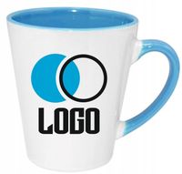 Kubek Latte mały ceramiczny nadruk TWOJE LOGO NAPIS gadżet firmowy