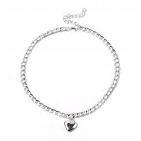 16 0071 Łańcuszek wisiorek serduszko typu choker komplet