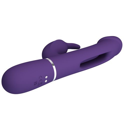 Ciemny Fiolet - Wibrator Z Języczkiem Pretty Love - Kampas Dark Purple na Arena.pl