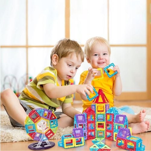 Kreatywne Klocki Magnetyczne Dla Dzieci 3-8 Lat 180 Elementów na Arena.pl