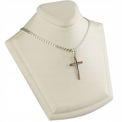 Łańcuszek Męski Srebrny Pancerka Krzyżyk 925 Dla Mężczyzny Grawer GRATIS na Arena.pl