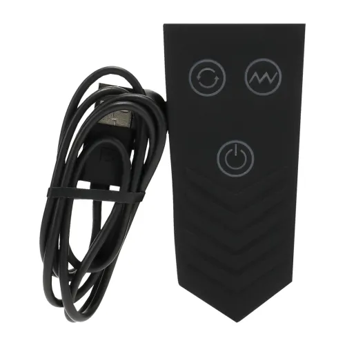 doc johnson robo rimmer x - wibrujący plug z funkcją rotacji, czarny na Arena.pl