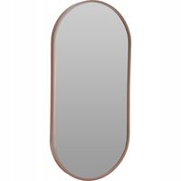 OWALNE LUSTRO ALUMINIOWE 30 X 60 CM CIEMNOBRĄZOWE Z HAKIEM 2,5 CM