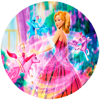 Opłatek na tort Barbie