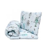 Pościel Bawełniana z wypełnieniem - Roboty Błękitn