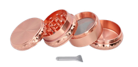 Crusher Grinder Młynek do Tytoniu Suszu Ziół CBD 4-częściowy Rose Gold