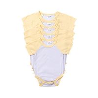 Body dziecięce z krótkim rękawem do sublimacji - żółte rękawy XXL