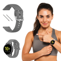 Pasek do Samsung Galaxy Watch 46mm, 3 45mm, S3 Classic silikon szary 22mm