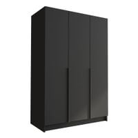 Szafa CALIA I 150 cm-pojemna garderoba-CZARNY+CZARNY