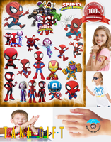 Duży Zestaw Mega Tatuaży zmywalnych - Spidey i Przyjaciele
