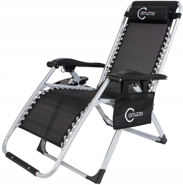 LEŻAK OGRODOWY PLAŻOWY SKŁADANY + STOLIK Wygodny na Taras do Ogrodu Premium zdjęcie 4