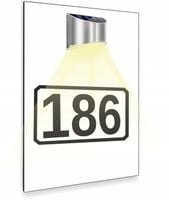 biała TABLICZKA podświetlana ADRESOWA różne wzory nierdzewna dibond 30x20