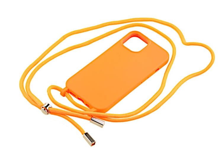 Etui ze sznurkiem RCK do Apple iPhone 14 pomarańczowy zdjęcie 1