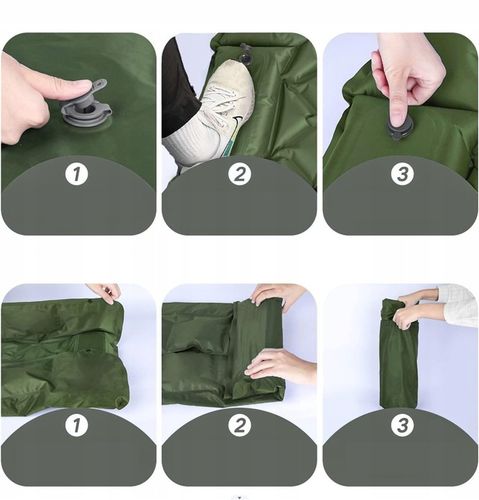 MATA SAMOPOMPUJĄCA KARIMATA 200cm MATERAC LEKKI SAMOPOMPUJĄCY DO NAMIOTU na Arena.pl