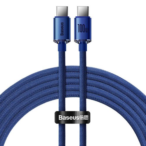 kabel usb-c do usb-c baseus crystal shine, 100w, 1.2m (niebieski) na Arena.pl