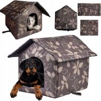 BUDA Z MATERIAŁU DLA PSA KOTA MATERIAŁOWA KOJEC LEGOWISKO DOMEK BUDKA