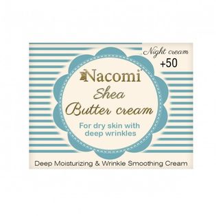 Przeciwzmarszczkowy krem do twarzy z masłem Shea i olejem Macadamia na noc 50+ - 50ml - Nacomi