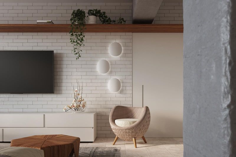 LAMPA ścienna SL.0934 metalowa OPRAWA kinkiet kamień biały zdjęcie 4