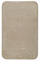 Dywanik łazienkowy FLORYDA beżowy tłoczony wzór liście palmy 70 x 45 cm