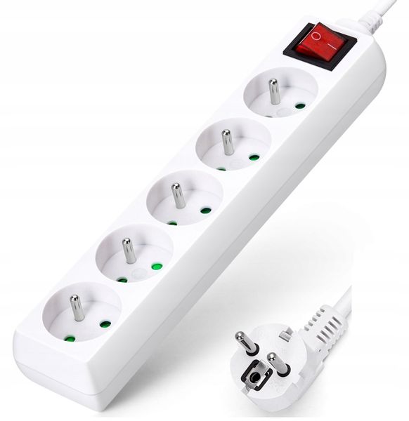 Przedłużacz Listwa Zasilająca 5 Gniazda 1.5M zdjęcie 1
