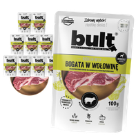 MOKRA KARMA DLA PSA BULT SASZETKA MIELONKA BOGATA W WOŁOWINĘ ZESTAW 10x100G