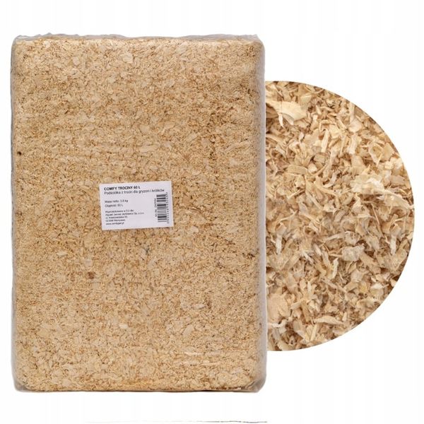 Trociny ściółka dla chomika gryzoni 60l Comfy zdjęcie 5