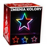 Gwiazdka LED na RGB+W - Świecąca ozdoba na baterię na okno 40cm
