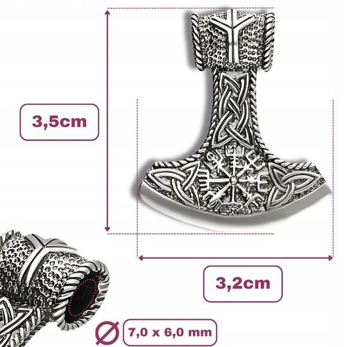 Zawieszka srebro pr. 925 Kultowy Wisiorek Wikingów Topór Nordycki dla Niego na Arena.pl