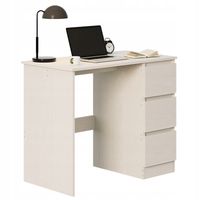 Biurko komputerowe stolik białe młodzieżowe nowoczesne z szufladami loft