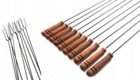 KIJKI DO OGNISKA OGNISKOWE WIDEŁKI KIJE GRILLA 125CM 10 SZTUK