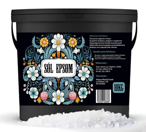 SOL DO KAPIELI MASAŻU SIARCZAN MAGNEZU EPSOM MAGNEZOWA 10KG ZDROWOTNA SPA na Arena.pl