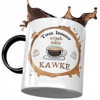 Kubek Czarny Dla Inwestora Strzeli Sobie Kawkę Z Nadrukiem Ze Zdjęciem