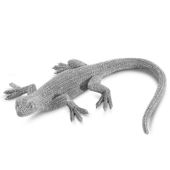 Figurka z żywicy poliestrowej jaszczurka ELDO 22X18X5 srebrna