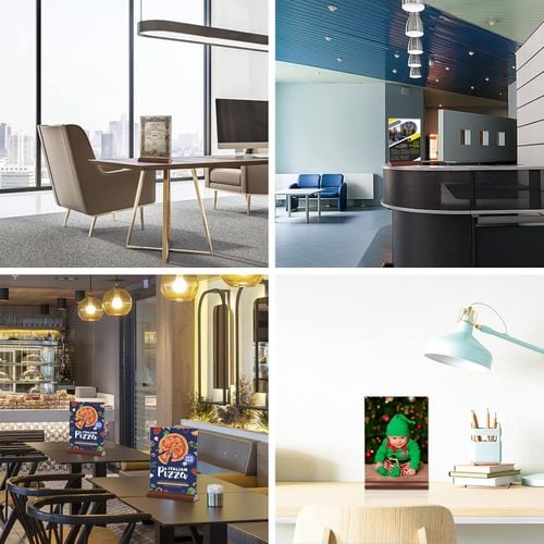 Uchwyt na tabliczki akrylowy stojak na menu A4 Srvnpioy zestaw 8 sztuk na Arena.pl