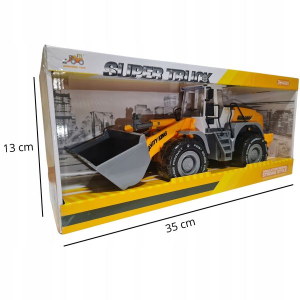 KOPARKA ŁADOWARKA 35x13cm DLA DZIECI BUDOWA Z ŁYŻKĄ POJAZD Z NAPĘDEM zdjęcie 2