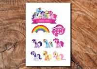 Wydruk cukrowy na tort A4 Little Pony napis DIY