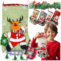 Skarpety świąteczne na prezenty 4 szt. zestaw ozdobne dekoracja na kominek