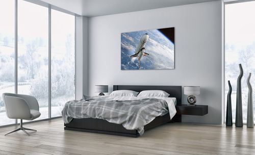 Obraz Na Płótnie - Sputnik Orbita - 120X80 Cm - Aa120X80-0496 na Arena.pl
