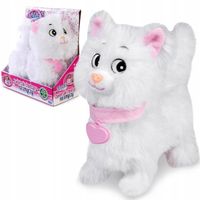 INTERAKTYWNY KOTEK CHODZĄCY NA SMYCZY KOT NATALIA biały