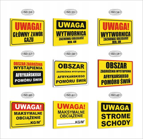 Tabliczka znak informacyjny dibond 30x20 UWAGA MIEJSCE PRACY na Arena.pl