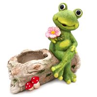 ŻABA DO OGRODU DONICZKA OGRODOWA DUŻA FIGURKA DEKORACJA NA BALKON 36 cm