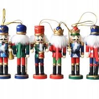 ŚWIĄTECZNE DZIADKI DO ORZECHÓW Zawieszki 6szt 20cm