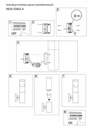 Kinkiet Inox Kwadratowa Black SS802-A BL Suma zdjęcie 4