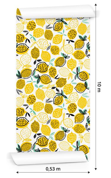 Tapeta Do Kuchni - Cytryny w Stylu Skandynawskim zdjęcie 3