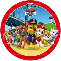 Opłatek na tort PAW Psi Patrol Pies Pieski Marshall Rubble Rocky Skye Zuma