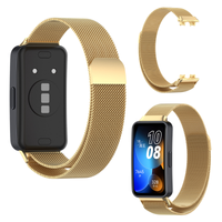 Pasek do Huawei Band 8 9 10 opaska bransoleta na zegarek magnetyczny złoty
