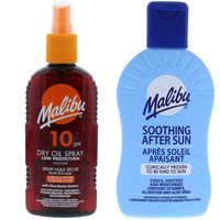 Malibu SPF10 Olejek Brązujący 200ml + Balsam Po Opalaniu 200ml